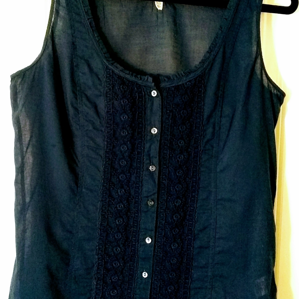 Aeropostale Sheer Blue Sleeveless Top